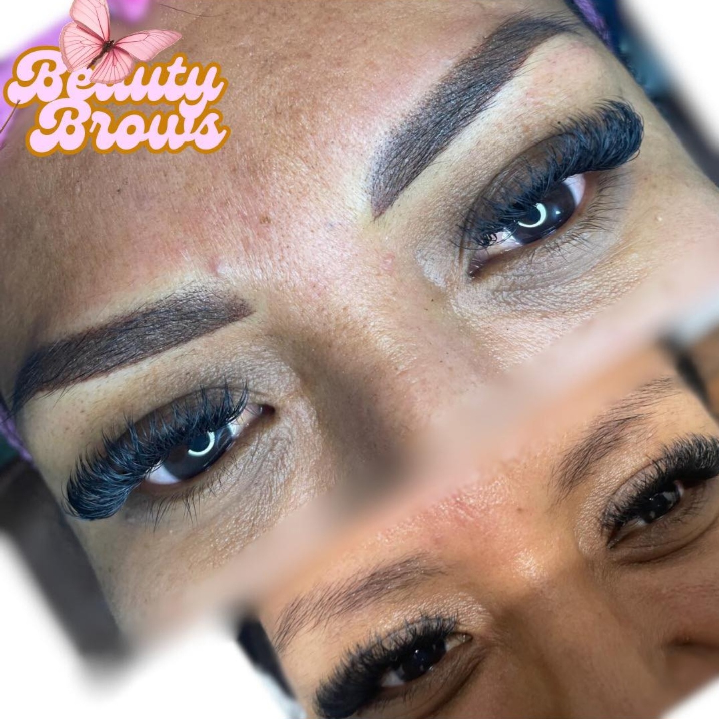 Antes y después de micropigmentación de cejas — Beauty Brows by Cindy Argueta, Temascalcingo